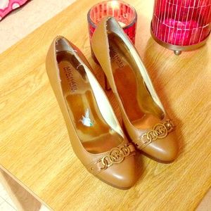 Michael Kors Brown Tan Leather Heels